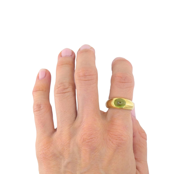 Tiffany & Co. Ring Peridot 18k Gold Band Ring