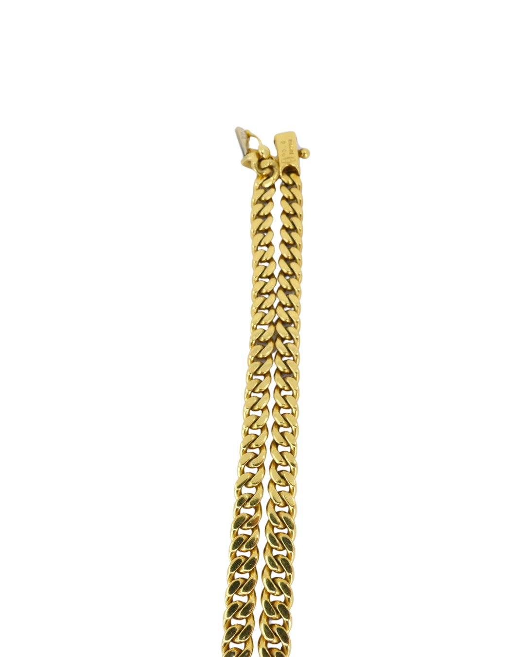 Vintage Bulgari Necklace 18k Gold Gemstones Curblink Chain Necklace,