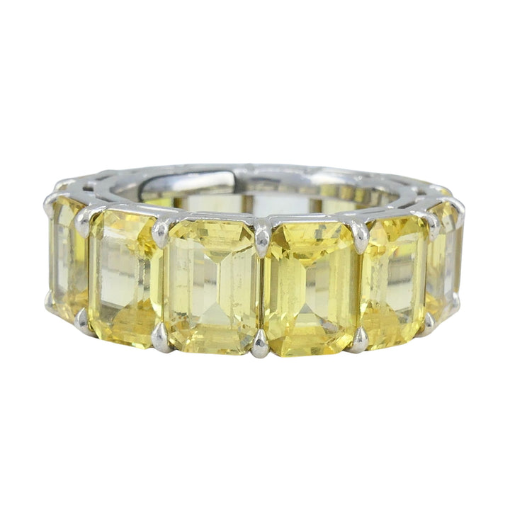 Bvlgari Yellow Sapphire Platinum Eternity Band Ring