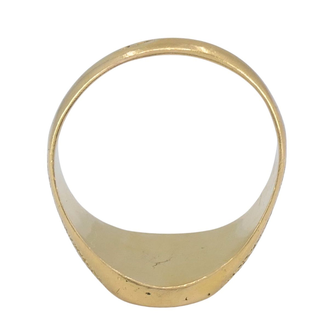Vintage 18k Gold Un-engraved Signet Ring