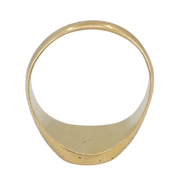 Vintage 18k Gold Un-engraved Signet Ring