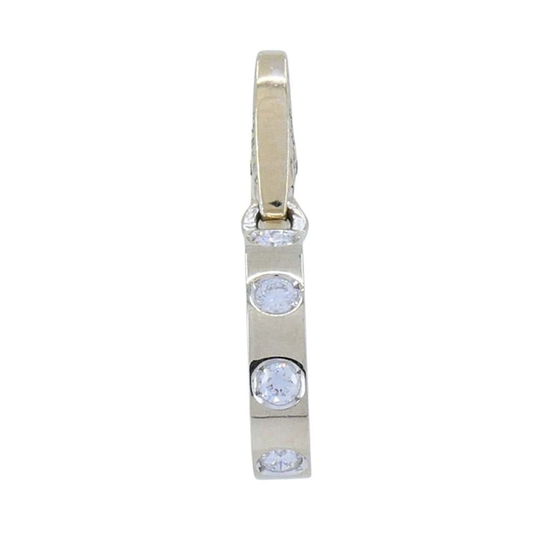 Cartier 18k White Gold LOVE Diamond Oval Charm Pendant