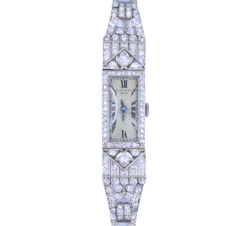 Tiffany & Co. Art Deco Diamond Platinum Ladies Watch, circa 1925