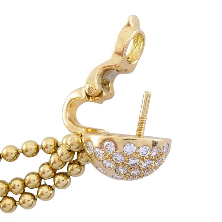 Cartier Nouvelle Vague Draperie 18k Gold Diamond Tassel Earrings, 1999