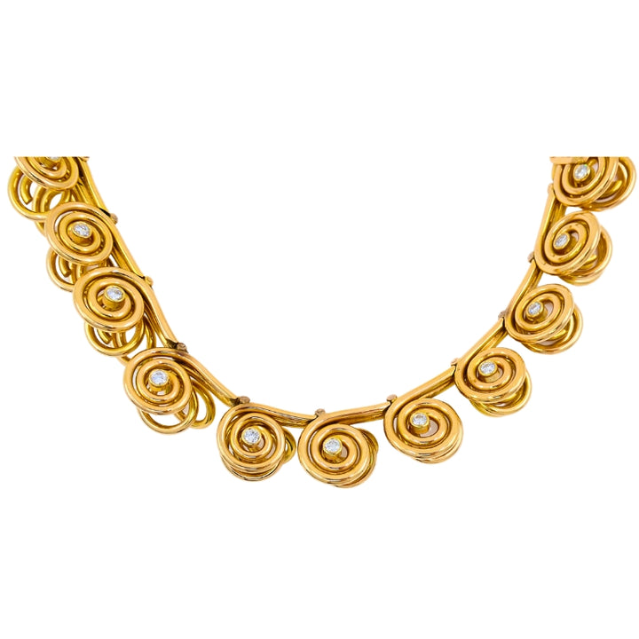 Mellerio dits Meller Gold Diamond Necklace Bracelet