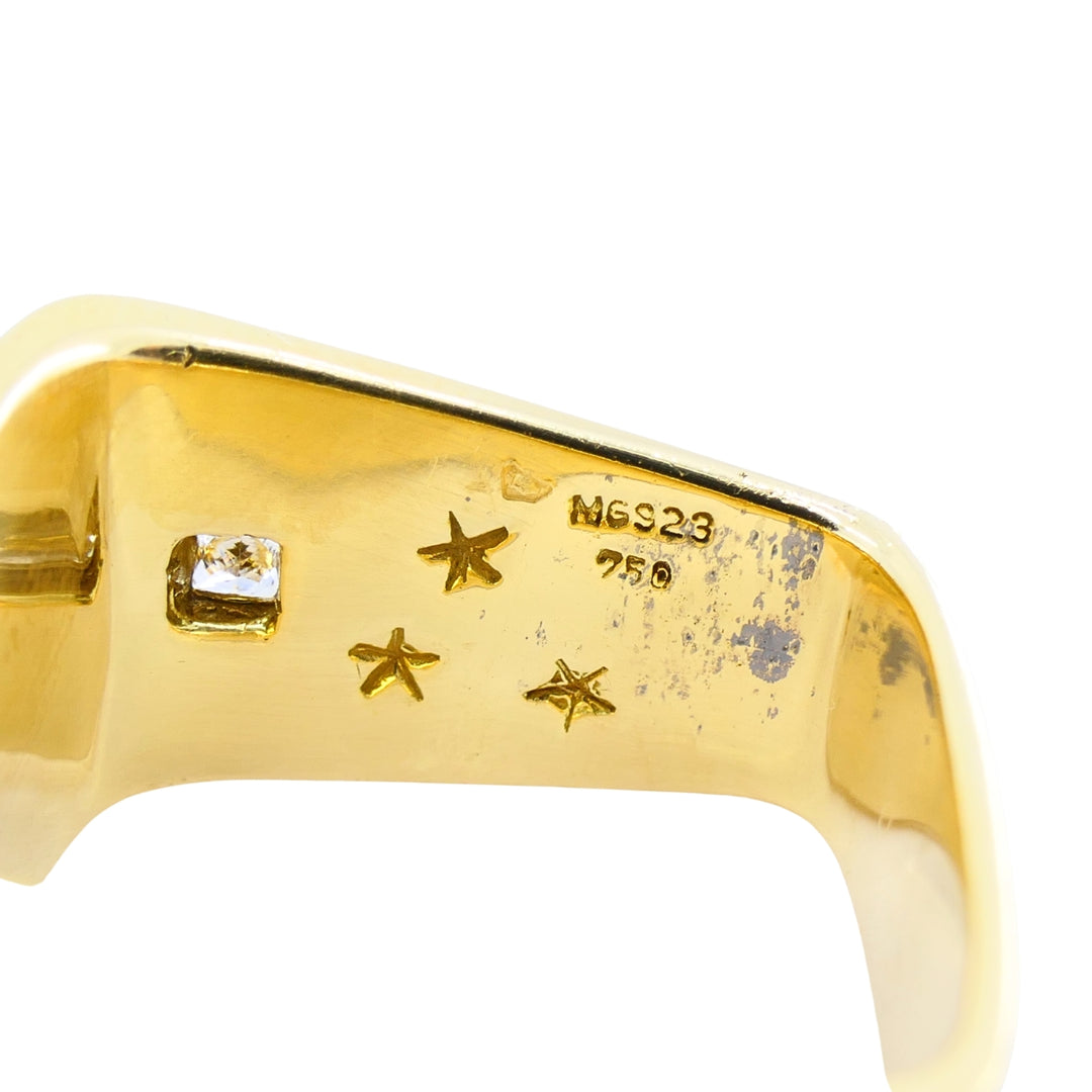 H. Stern Sunrise 18k Gold Citrine Diamond Cocktail Ring