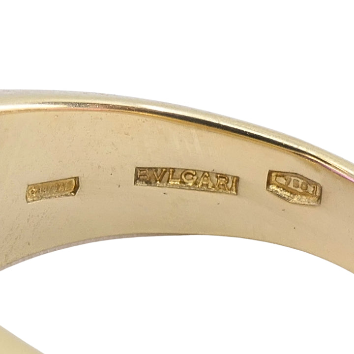 Vintage Bvlgari Tronchetto 18k Gold Amethyst Ring, Size 6.5