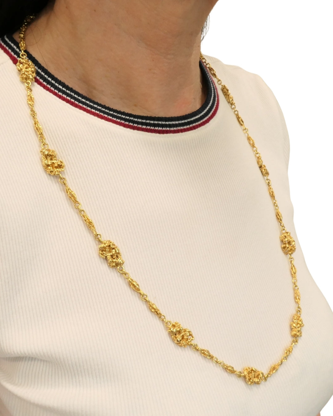 Vintage Van Cleef & Arpels 18k Gold Nuggets Chain Necklace