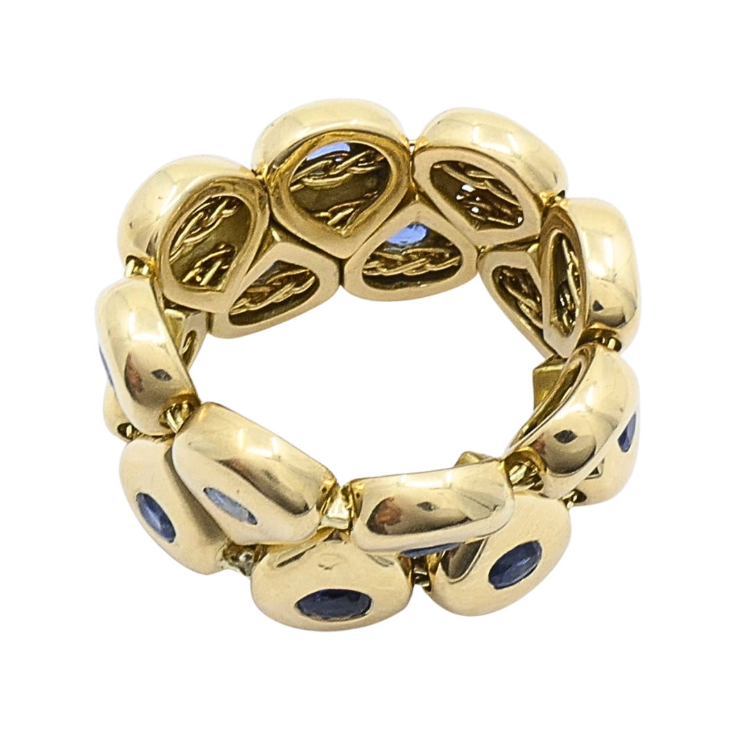 Chaumet Paris Tsouka 18k Gold Flexible Sapphire Teardrop Ring