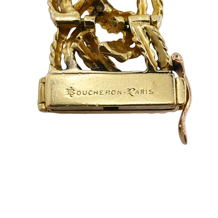 Boucheron Paris 18k Gold Braided Rope Bracelet