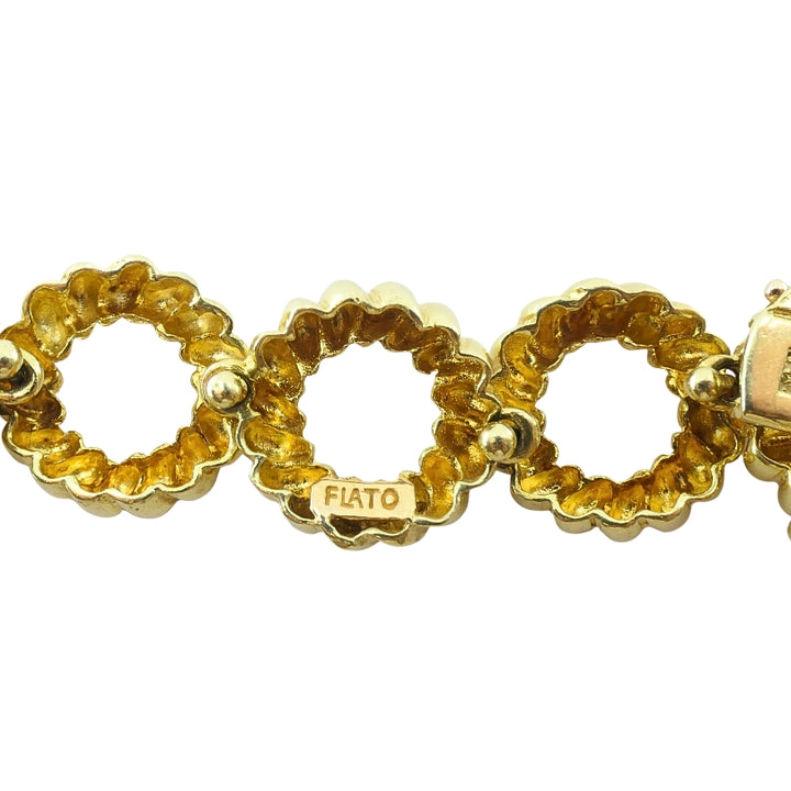 Flato 18K Gold Open Circle Link Necklace, 1960s