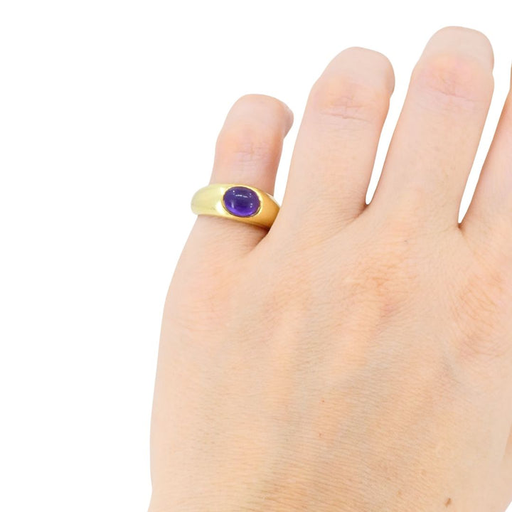 Vintage Tiffany & Co. 18k Gold Cabochon Amethyst Ring