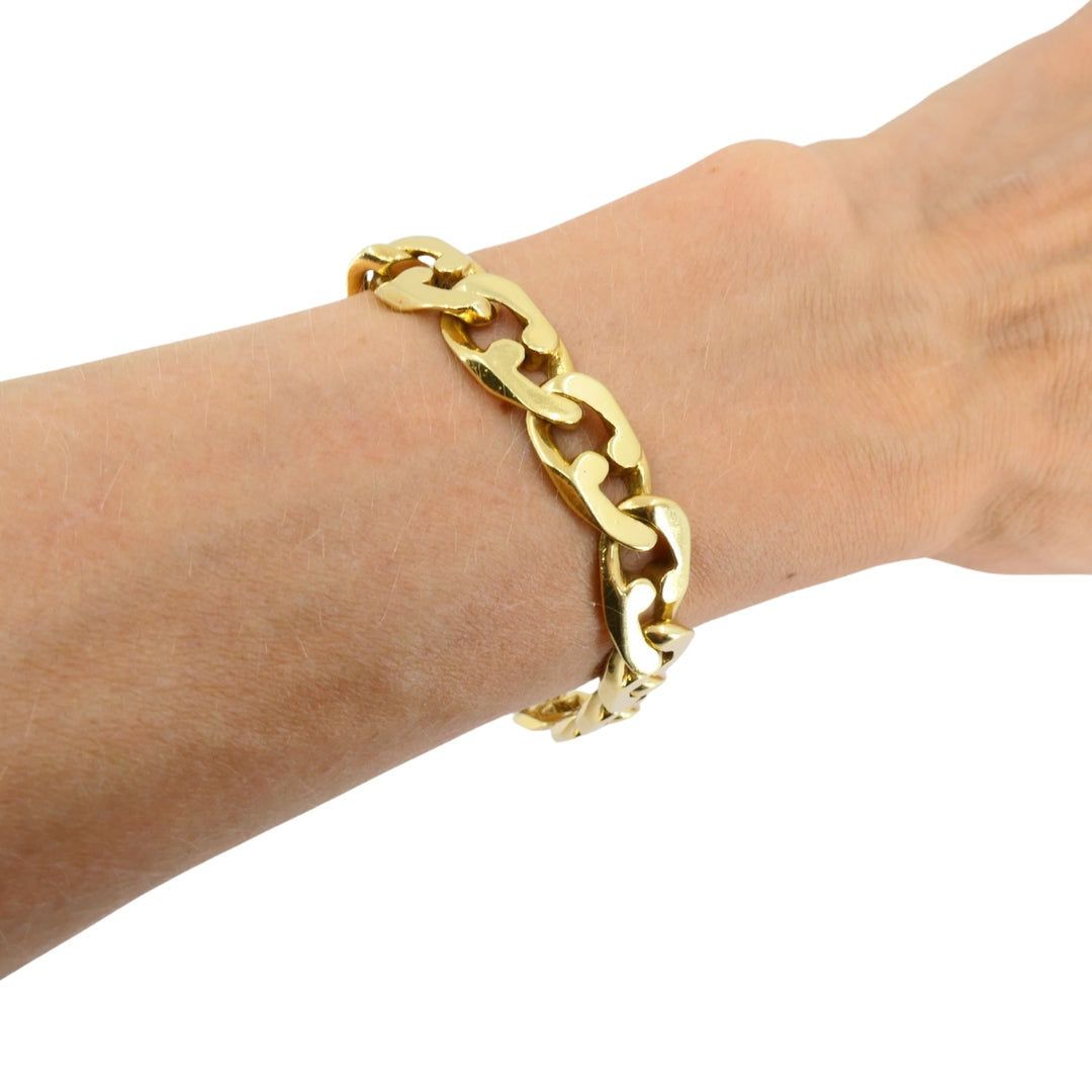 Vintage Tiffany & Co. 18k Gold Chain Bracelet Flat Link