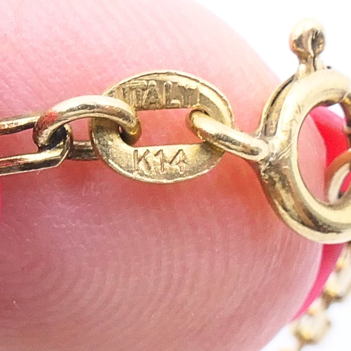 18k Diamond Key Pendant 14k Italian Gold Chain Necklace