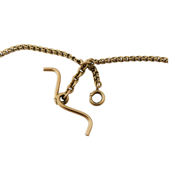 Antique 9k Gold Carnelian Bloodstone Pendant  14k Gold Chain Necklace