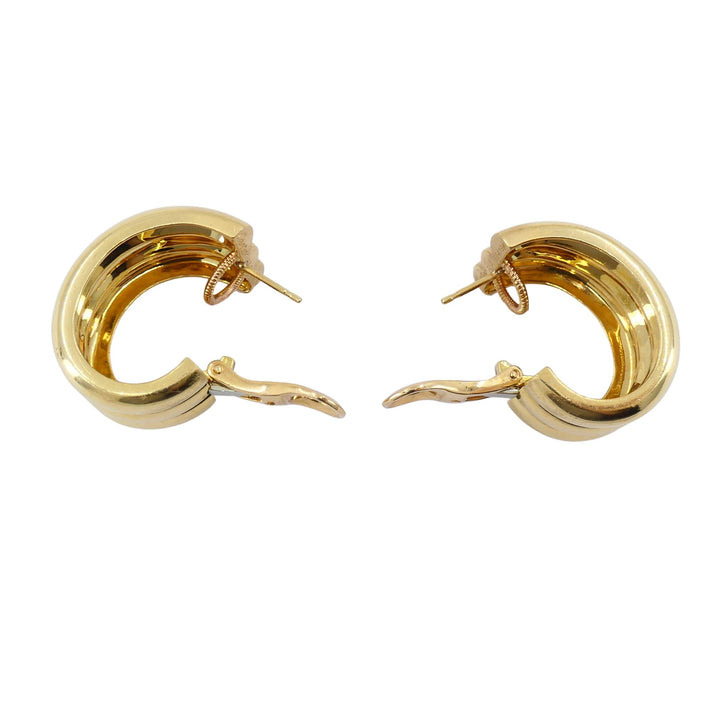 Vintage Cartier 18k Gold Hoop Earrings