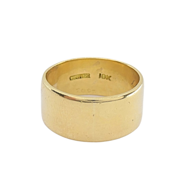 Cartier 18k Gold Wide Wedding Band Ring