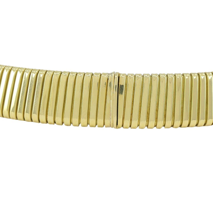 Vintage Carlo Weingrill 18k Gold Tubogas Choker Necklace
