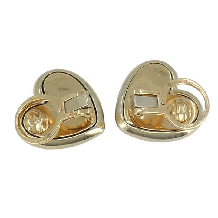 Pomellato Sabbia 18k Gold Diamond Heart Clip Earrings