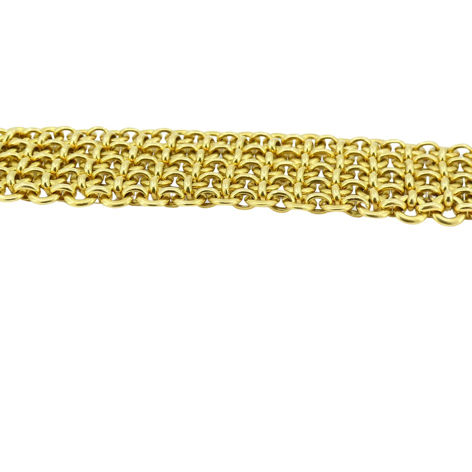 Vintage 18k Gold Two Tone Diamond Bracelet