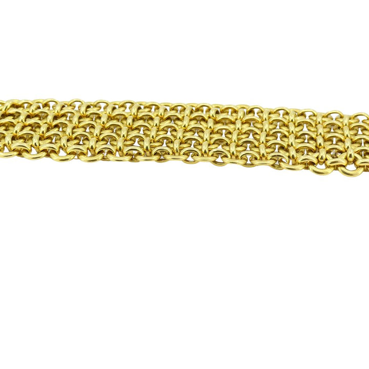 Vintage 18k Gold Two Tone Diamond Bracelet