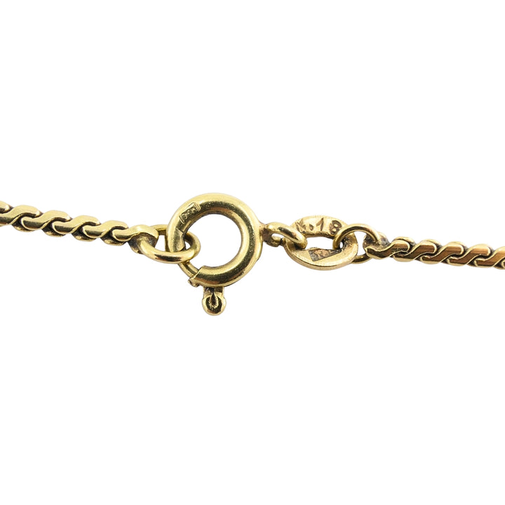 Platinum Diamond Bar Pendant 18k Gold Chain Necklace