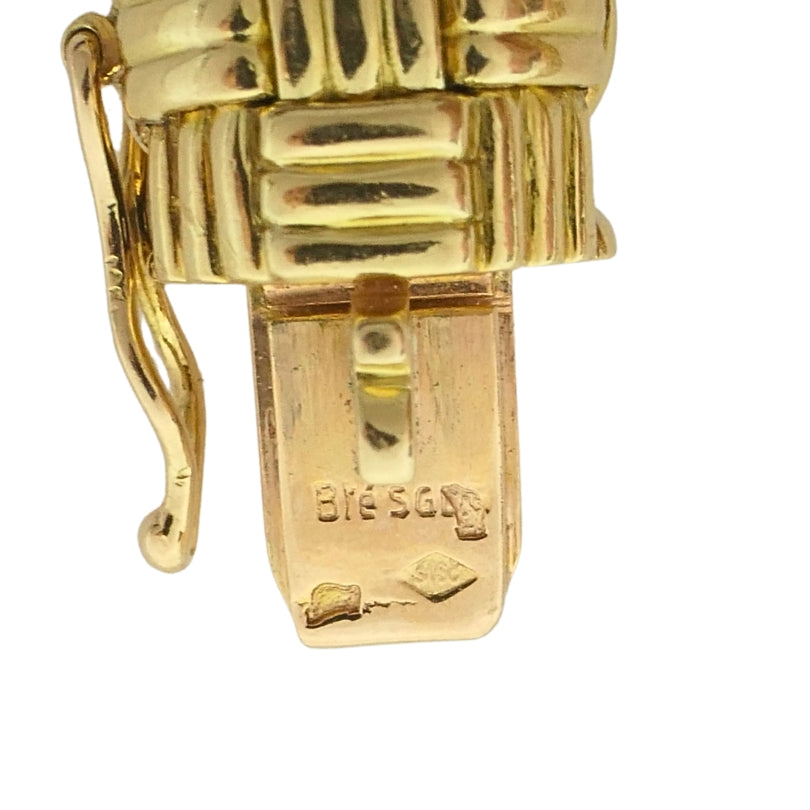 Vintage Cartier Paris 18k Gold Retro Grid Link Bracelet, 1950s-1970s