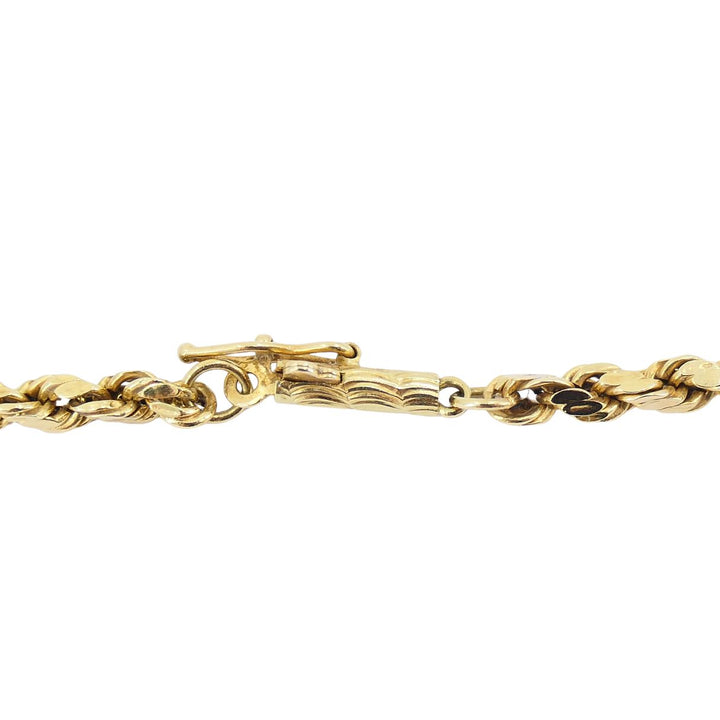 Vintage Libra 14k Gold Pendant Rope Chain Necklace