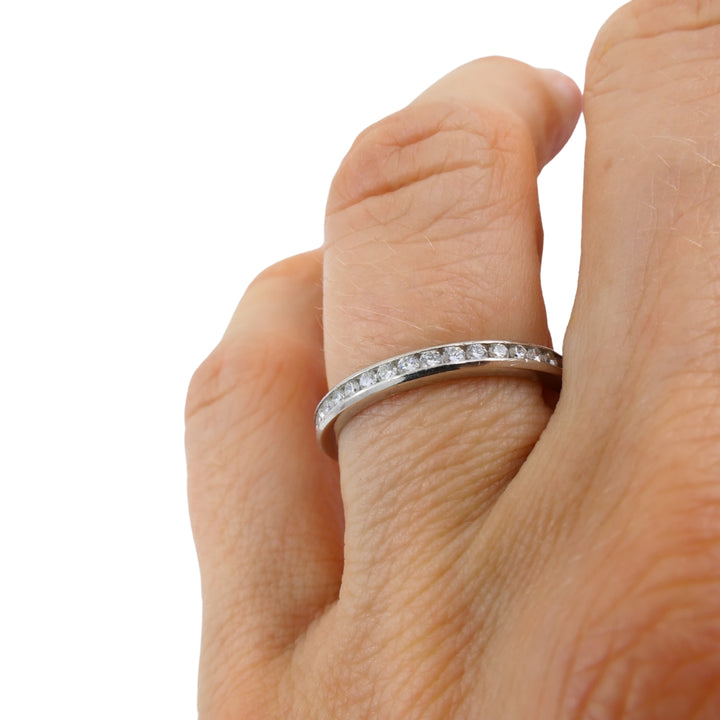 Vintage Tiffany & Co. Diamond Eternity Band Platinum Size 6