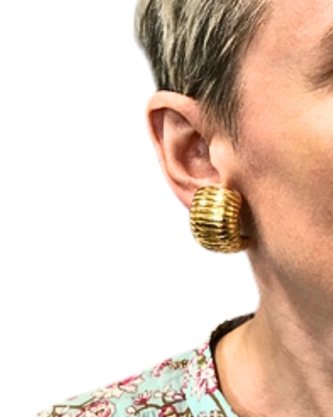 Carlo Weingrill 18k Gold Clip-On Earrings Tubogas Design