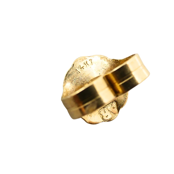 14k Gold Geometric Earrings Frame Design
