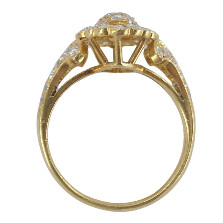 Vintage Cartier 18k Gold Diamond Marquise Cluster Ring