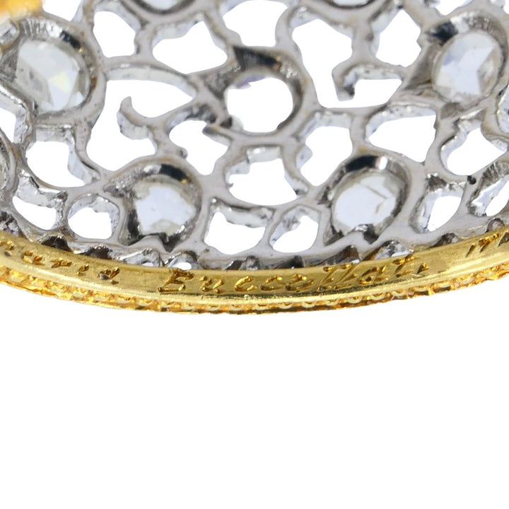 Vintage Buccellati 18k Two-tone Gold Diamond Open Work Band Ring
