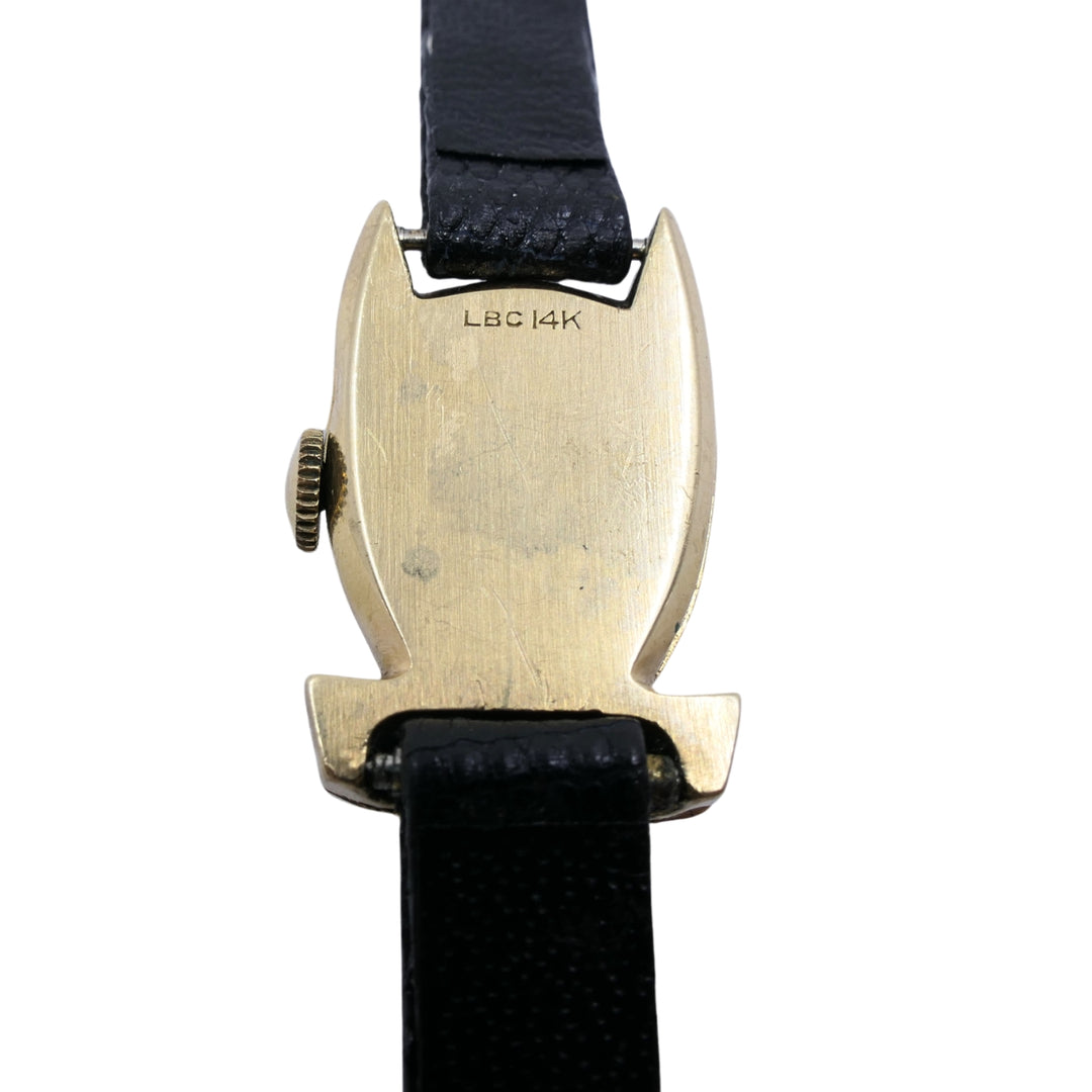Vintage LeCoultre 14k Gold Ladies Teardrop Cocktail Watch