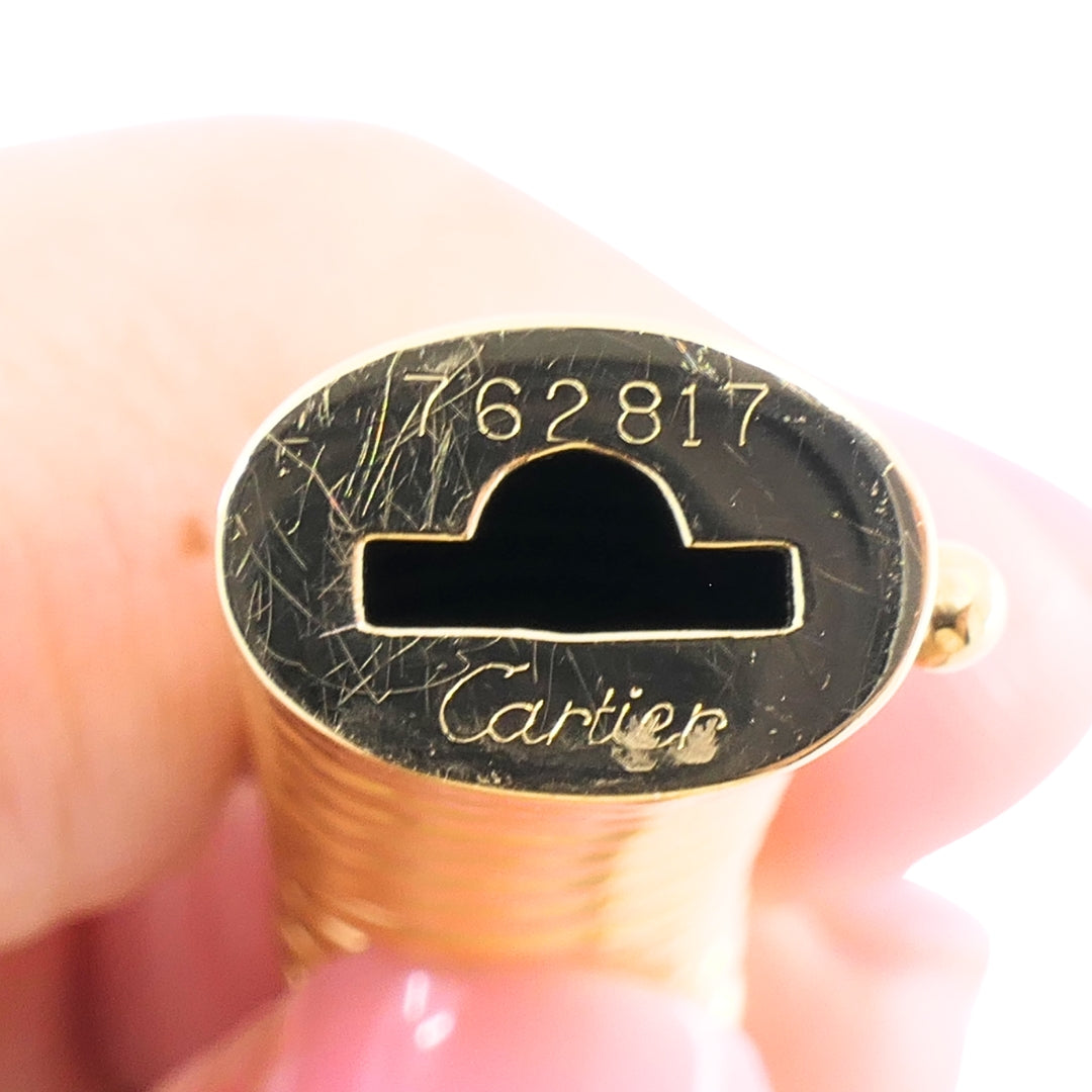 Vintage Cartier 18k Gold & Stainless Steel Tubogas Diamond Bracelet