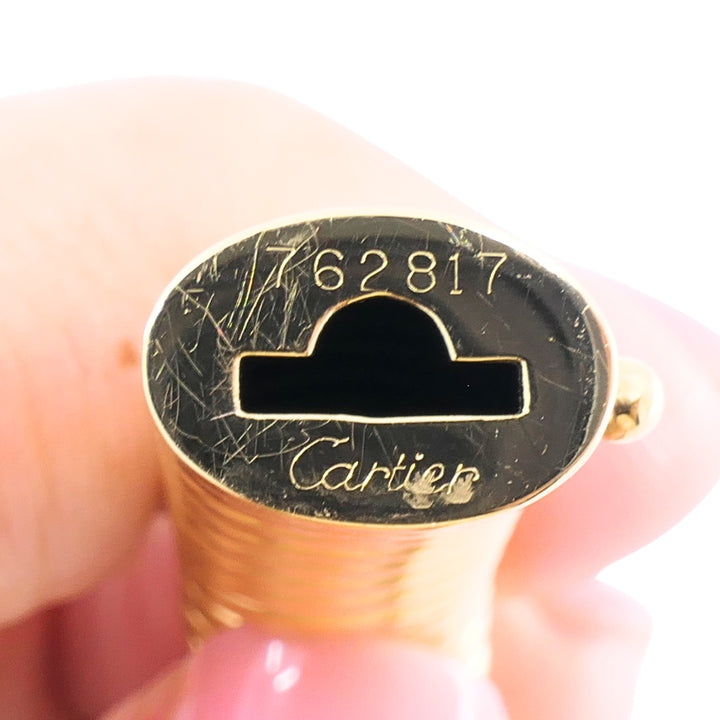 Vintage Cartier 18k Gold & Stainless Steel Tubogas Diamond Bracelet
