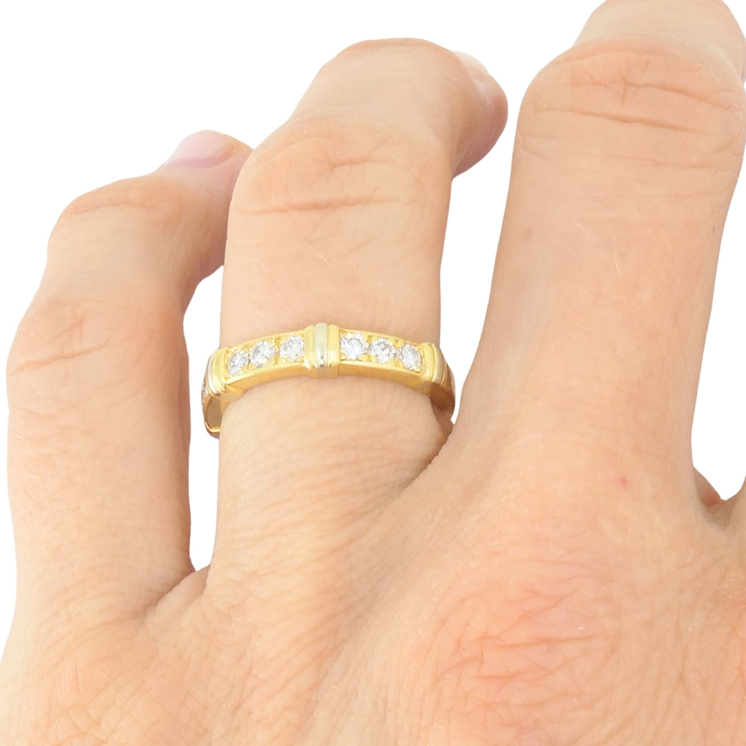 Vintage Cartier Diamond Ring 18k Yellow and White Gold