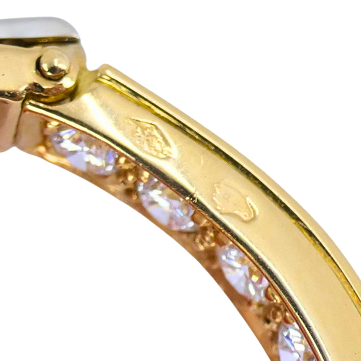 Van Cleef & Arpels 18k Gold Diamond Hoop Earrings