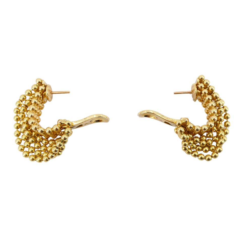 Vintage Cartier Draperie 18k Gold Earrings