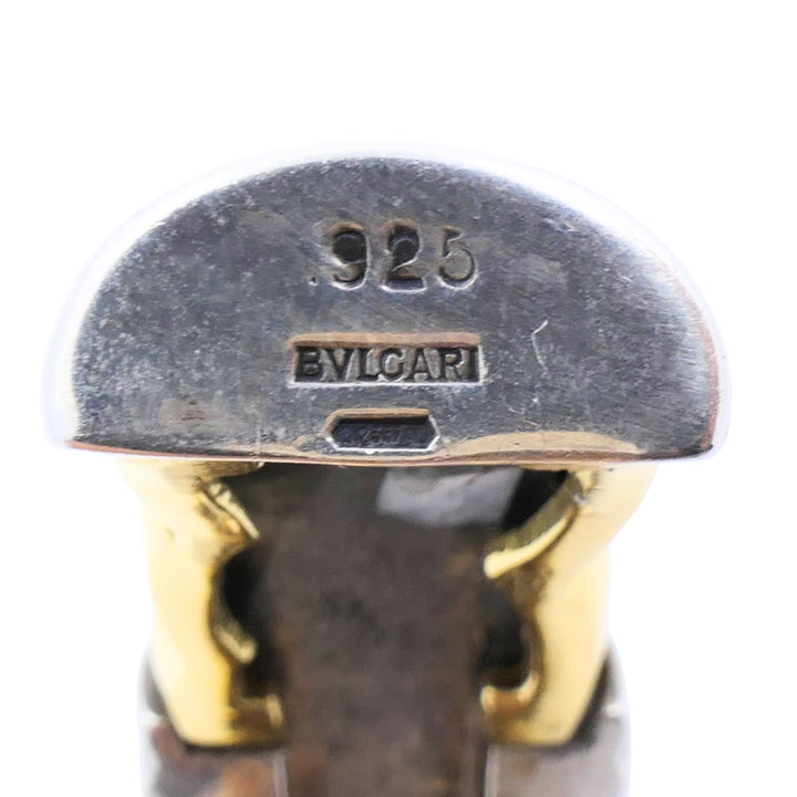 Vintage Bvlgari 18k Yellow Gold Sterling Silver Braided Cuff Bracelet Bulgari