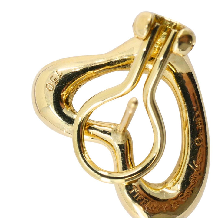 Tiffany & Co. Elsa Peretti Open Heart 18k Yellow Gold Clip Earrings