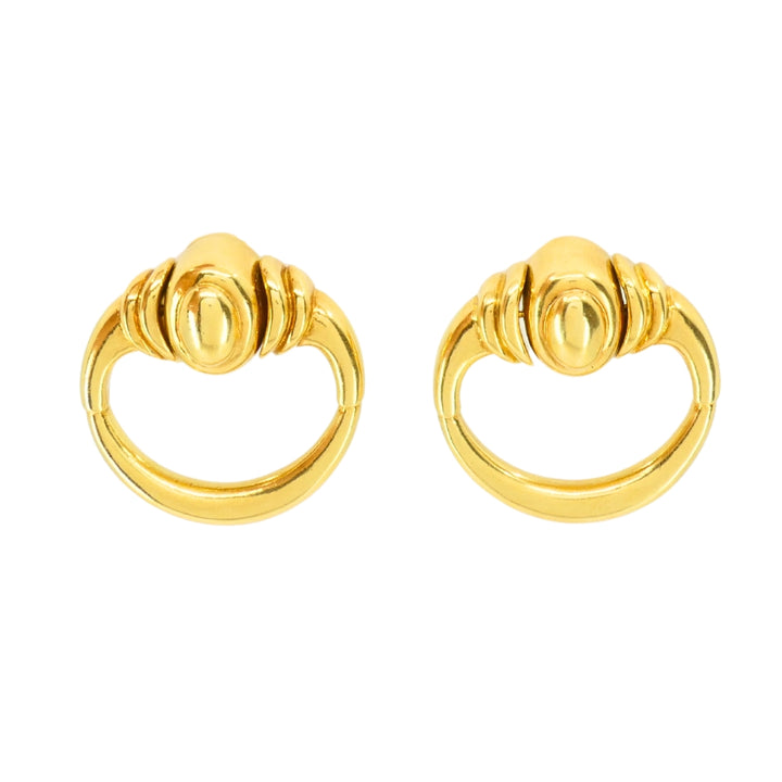 Vintage Cartier Aldo Cipullo Door Knocker Earrings 18k Gold