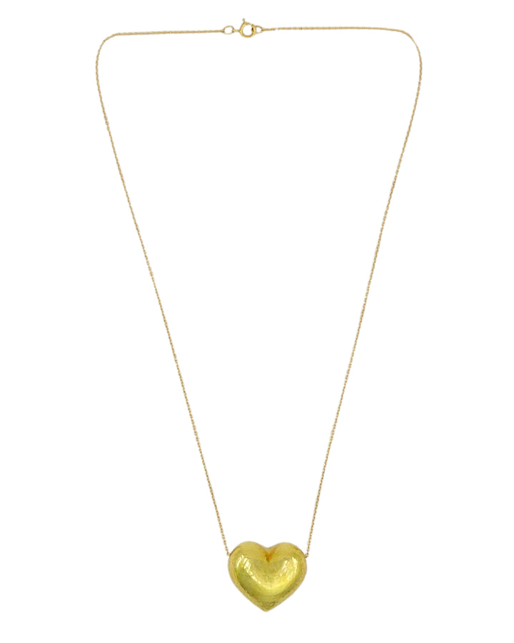 Vintage Paloma Picasso for Tiffany & Co. Gold Heart Necklace Original Pouch