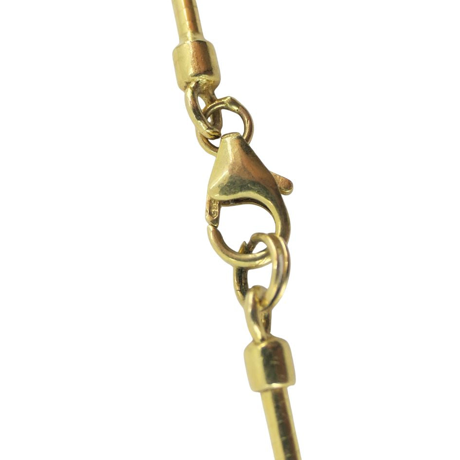 Vintage French Gold Turquoise Pearl Star Pendant Necklace