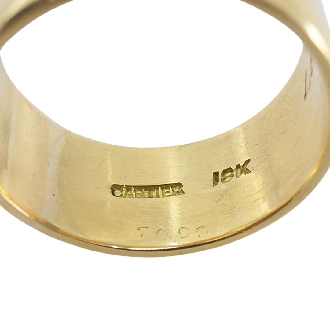 Cartier 18k Gold Wide Wedding Band Ring