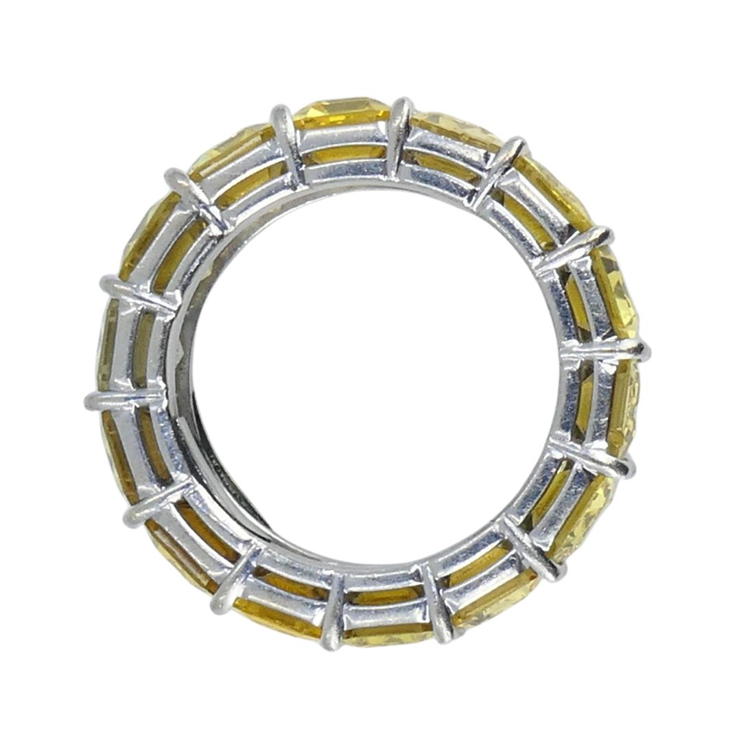 Bvlgari Yellow Sapphire Platinum Eternity Band Ring