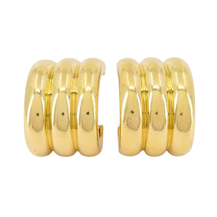 Vintage Cartier 18k Gold Hoop Earrings