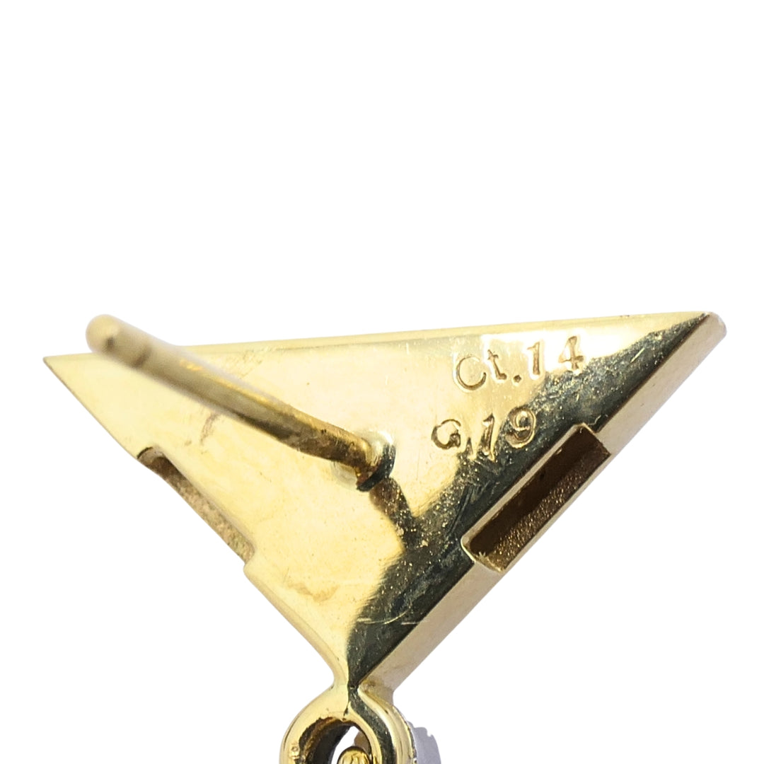 Aletto Brothers Apennines 18k Gold Diamond Pyramid Drop Earrings
