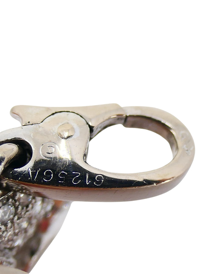 Vintage Cartier Panthere 18k Gold Collar Necklace Diamond Charm