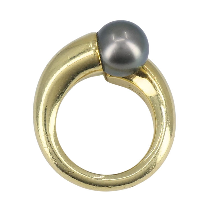 Vintage Cartier Toi et Moi 18k Gold Pearl Bypass Ring